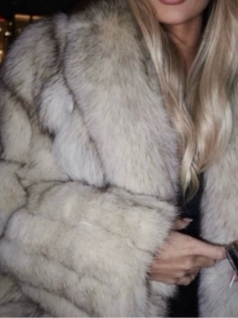 Luxurious Saga Blue Fox Fur Coat